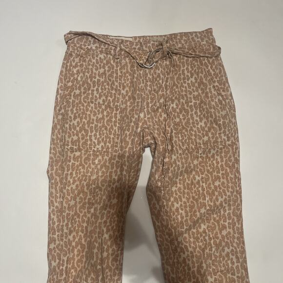 Anthropologie The Wanderer Leopard Print Utility Pants Size 27 Women's Beige - Picture 3 of 11